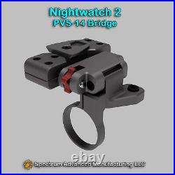 Nightwatch 2 Single PVS-14 PVS14 Folding Helmet Mount Night Vision NVG NODS