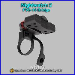 Nightwatch 2 Single PVS-14 PVS14 Folding Helmet Mount Night Vision NVG NODS