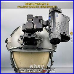 Nightwatch 3 Monocular Pulsar Axion 2 Folding Helmet Mount XQ35 NVG NODS