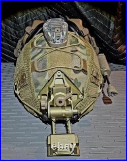 Nij Iiia Helmet Nvg Ready L4 Mount Nav Light F30 Comm Ar172 Radio Ptt Iff Scrim
