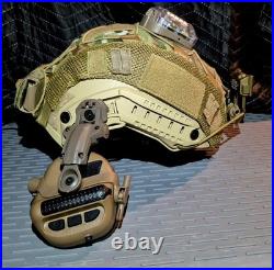 Nij Iiia Helmet Nvg Ready L4 Mount Nav Light F30 Comm Ar172 Radio Ptt Iff Scrim