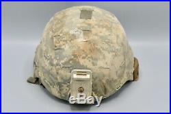 Original US Army ACH IDed Advanced Combat Helmet w NVG & Surefire Mount