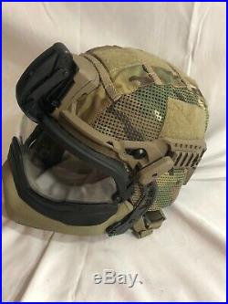 Original US Army ACH Revision BatLskin Helmet with OCP Cover NVG Medium