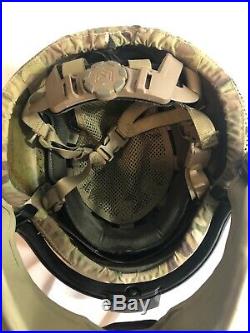 Original US Army ACH Revision BatLskin Helmet with OCP Cover NVG Medium
