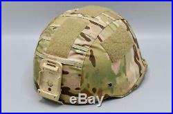 Original US Army ACH Revision High Cut Helmet with OCP Cover & NVG Medium