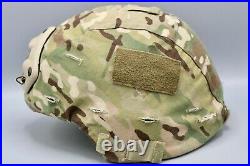 Original US Army Enhanced Combat Helmet ECH w OCP Cover & Rhino NVG Mount Large