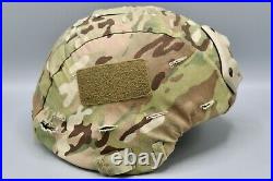 Original US Army Enhanced Combat Helmet ECH w OCP Cover & Rhino NVG Mount Large