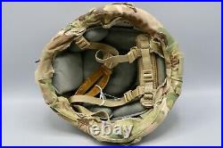 Original US Army Enhanced Combat Helmet ECH w OCP Cover & Rhino NVG Mount Large