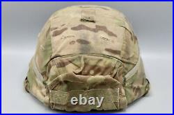 Original US Army Enhanced Combat Helmet ECH with OCP Cover and NVG Mount Medium