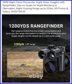 PARD Night Vision Monocular, Night Vision Goggles with Rangefinder