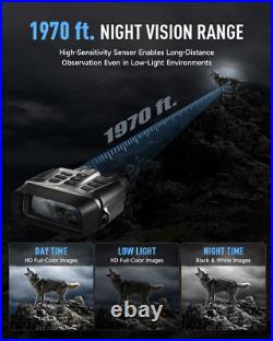 PINTY Night Vision Goggles 4K UHD Digital Vision Scope with5x 5000mAh Battery