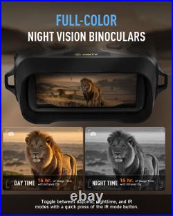 PINTY Night Vision Goggles 4K UHD Digital Vision Scope with5x 5000mAh Battery