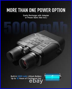 PINTY REAL 4K Night Vision Goggles UHD Digital Vision Scope with5x 5000mAh Battery