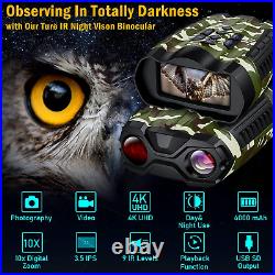 PRO Hunting Night Vision Goggles 4K Binoculars 32GB Photo Video 10X Digital Zoom