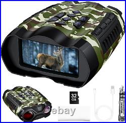 PRO Hunting Night Vision Goggles 4K Binoculars 32GB Photo Video 10X Digital Zoom