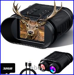 PRO Hunting Night Vision Goggles 4K Binoculars 32GB Photo Video 8X Zoom Camping