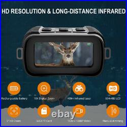 Rechargeable 3 LCD Screen 400m IR Night Vision Binoculars Goggles with32GB Card