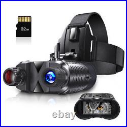 Rechargeable Head Mounted Night Vision Goggles Digital IR FHD Hunting Binoculars