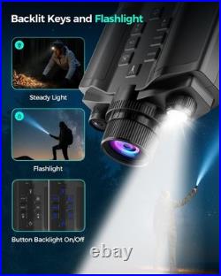 Rechargeable Night Vision Goggles with Large HD Display and Shockproof Design