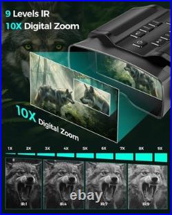 Rechargeable Night Vision Goggles with Large HD Display and Shockproof Design