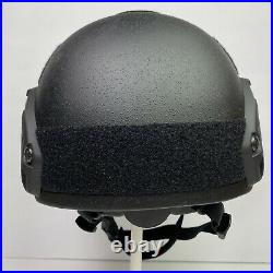 SAW-FAST L/XL Black High-cut Combat Ballistic Helmet Dial NVG 3 hole NIJ IIIA