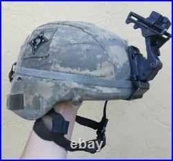 Size Large USGI US Army MSA ACH Ballistic Combat Helmet with NVG Rhino Mount