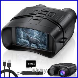 TELUHA Night Vision Goggles for Adults, 4K Binoculars Dark Black