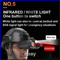 Tactical 4K Helmet Night Vision 36MP Head Mounted Hunting Infrared NVG Goggles