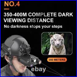 Tactical 4K Helmet Night Vision 36MP Head Mounted Hunting Infrared NVG Goggles