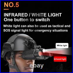 Tactical 4K Helmet Night Vision 36MP Head Mounted Hunting Infrared NVG Goggles