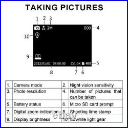 Tactical 4K Helmet Night Vision 36MP Head Mounted Hunting Infrared NVG Goggles