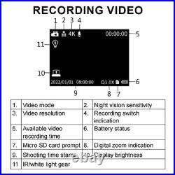 Tactical 4K Helmet Night Vision 36MP Head Mounted Hunting Infrared NVG Goggles