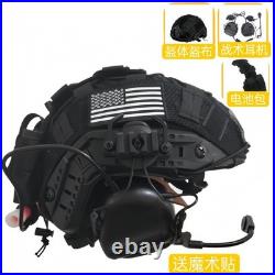Tactical Airsoft FAST Helmet Set with NVG Night Vision Model and Headset