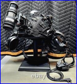 Tactical Helmet NIJ IIIA PVS-18 NVG Monocular Wilcox Mount AMP Comms IR IFF Tactical Helmet NIJ IIIA PVS-18 NVG Monocular Wilcox Mount AMP Comms IR IFF