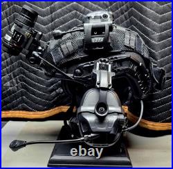 Tactical Helmet NIJ IIIA PVS-18 NVG Monocular Wilcox Mount AMP Comms IR IFF Tactical Helmet NIJ IIIA PVS-18 NVG Monocular Wilcox Mount AMP Comms IR IFF
