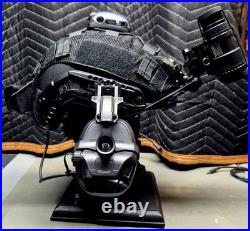 Tactical Helmet NIJ IIIA PVS-18 NVG Monocular Wilcox Mount AMP Comms IR IFF