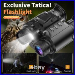 Tactical NVG Head Mounted IR Night Vision Goggles Binocular 4K 8x Digital Zoom