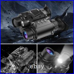 Tactical NVG Head Mounted IR Night Vision Goggles Binocular 4K 8x Digital Zoom