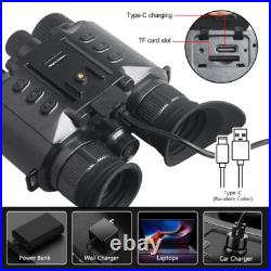 Tactical NVG Head Mounted IR Night Vision Goggles Binocular 4K 8x Digital Zoom