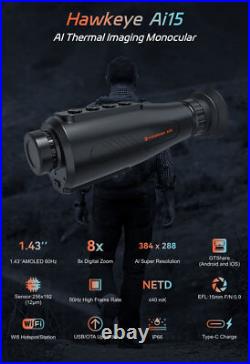 Thermal Imager Hunting Imaging Monocular Night Vision Goggles 12um AI 384288 US Thermal Imager Hunting Imaging Monocular Night Vision Goggles 12um AI 384288 US