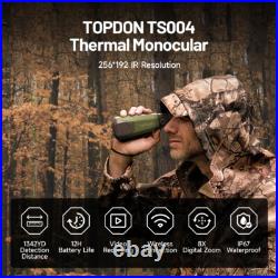 Thermal Imaging Monocular Handheld Night Vision Goggles AI 256X192 8X Zoom 12? M