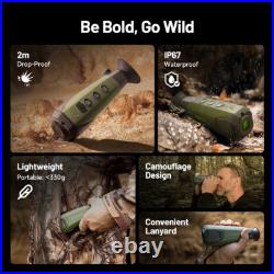 Thermal Imaging Monocular Handheld Night Vision Goggles AI 256X192 8X Zoom 12? M