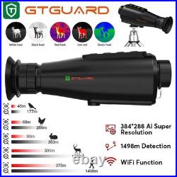 Thermal Imaging Monocular Night Heat Vision Goggles AI 384X288 60Hz 8X Zoom 12? M