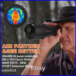 Thermal Monocular 256x192(Ai 384x288) Thermal Night Vision Goggles for Adults US