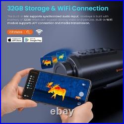 Thermal Monocular Night Vision Goggles, Infrared Digital Binoculars 1.43AMOLED