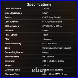 True 4K Night Vision Binoculars Night Thunder X1 Night Vision Goggles for A