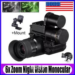 US NVG10 + Mount Monocular Night Vision Goggles 1080P WiFi for Hunting Helmet