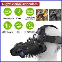US Night Vision Goggles Head Mounted Binoculars for Adults with Charging Battery