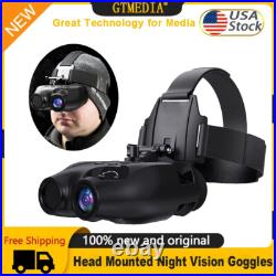 USA Head Mounted Night Vision Goggles Binoculars HD Digital Hunting Rechargeable