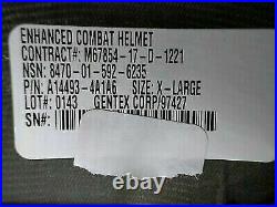 Unissued US Army Enhanced Combat Helmet with NVG Mount Size XL-1 New